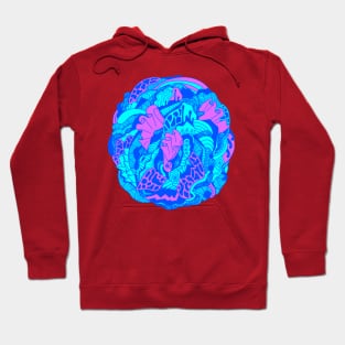 Blue Abstract Wave of Thoughts No 1 Hoodie